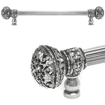 Carpe Diem Juliane Grace Reeded Pull with Clear Swarovski Crystalsimage