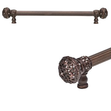 Carpe Diem Juliane Grace Reeded Pull with Clear Swarovski Crystalsimage