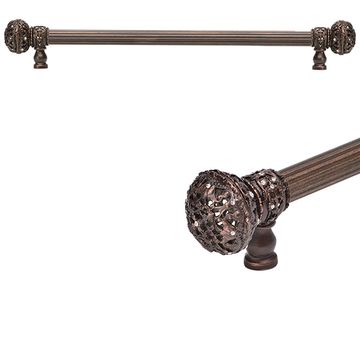 Carpe Diem Juliane Grace Reeded Pull with Clear Swarovski Crystalsimage