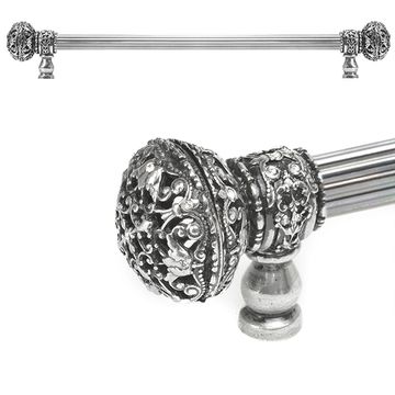 Carpe Diem Juliane Grace Reeded Pull with Clear Swarovski Crystalsimage