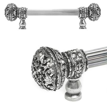 Carpe Diem Juliane Grace Reeded Pull with Clear Swarovski Crystalsimage