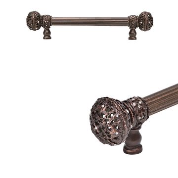 Carpe Diem Juliane Grace Reeded Pull with Clear Swarovski Crystalsimage