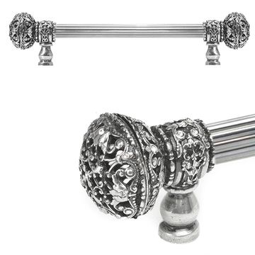 Carpe Diem Juliane Grace Reeded Pull with Clear Swarovski Crystalsimage