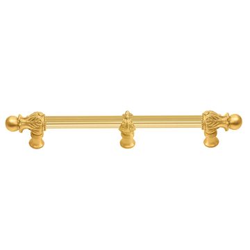 Carpe Diem Acanthus Romanesque Reeded Cabinet Pull - Center Braceimage