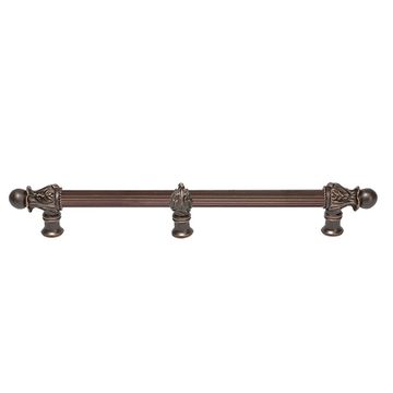 Carpe Diem Acanthus Romanesque Reeded Cabinet Pull - Center Braceimage