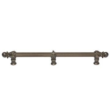 Carpe Diem Acanthus Romanesque Reeded Cabinet Pull - Center Braceimage