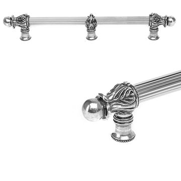 Carpe Diem Acanthus Romanesque Reeded Cabinet Pull - Center Braceimage