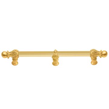 Carpe Diem Acanthus Romanesque Reeded Cabinet Pull - Center Braceimage
