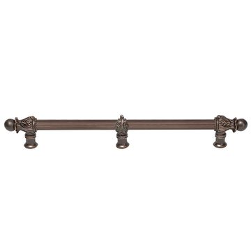 Carpe Diem Acanthus Romanesque Reeded Cabinet Pull - Center Braceimage