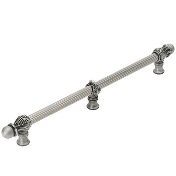 Carpe Diem Acanthus Romanesque Reeded Cabinet Pull - Center Braceimage
