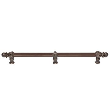 Carpe Diem Acanthus Romanesque Reeded Cabinet Pull - Center Braceimage
