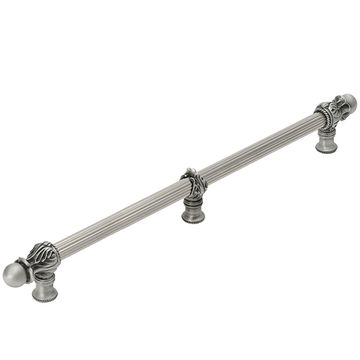 Carpe Diem Acanthus Romanesque Reeded Cabinet Pull - Center Braceimage