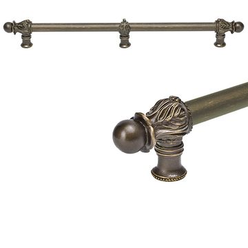 Carpe Diem Acanthus Romanesque Smooth Cabinet Pull - Center Braceimage
