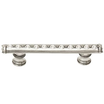 Carpe Diem Cache Flared Foot Cabinet Pull - Clear Swarovski Crystalsimage