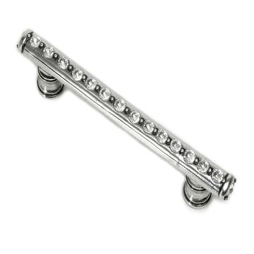 Carpe Diem Cache Flared Foot Cabinet Pull - Clear Swarovski Crystalsimage
