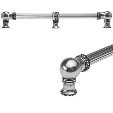 Carpe Diem Classic Beaded Reeded Cabinet Pull with Center Braceimage