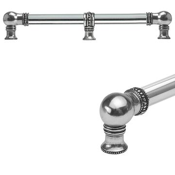 Carpe Diem Classic Beaded Smooth Cabinet Pull with Center Braceimage