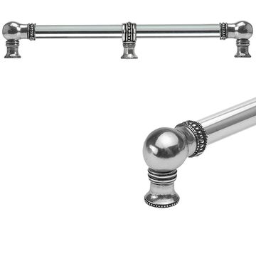 Carpe Diem Classic Beaded Smooth Cabinet Pull with Center Braceimage