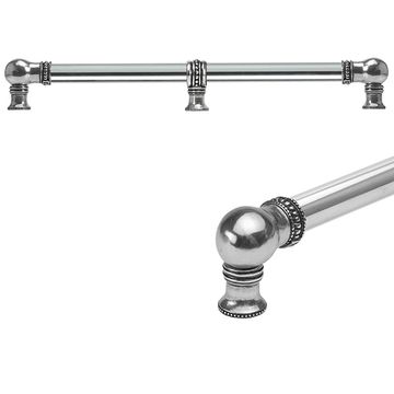 Carpe Diem Classic Beaded Smooth Cabinet Pull with Center Braceimage