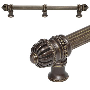 Carpe Diem Cricket Cage Small Finial Reeded Center Pull with Braceimage