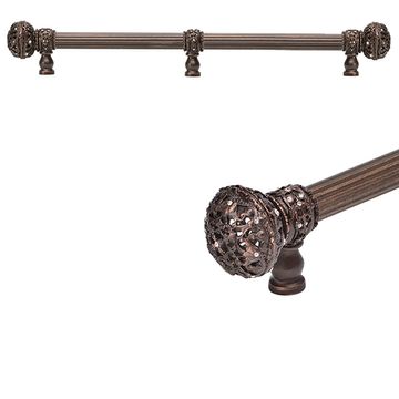 Carpe Diem Juliane Grace Reed Large Finial Pull - Clear Swarovskiimage