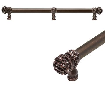 Carpe Diem Juliane Grace Small Finial Cabinet Pull - Clear Swarovskiimage