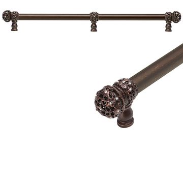 Carpe Diem Juliane Grace Small Finial Cabinet Pull - Clear Swarovskiimage