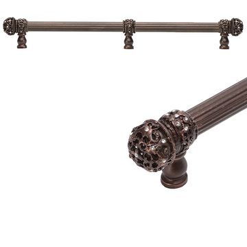 Carpe Diem Juliane Grace Small Finial Reed Pull - Clear Swarovskiimage