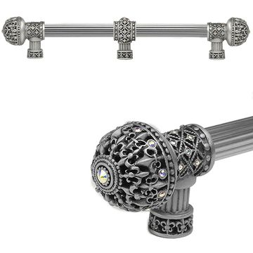 Carpe Diem Versailles Center Brace Reeded Large Finial Pull - Auroreimage
