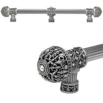 Carpe Diem Versailles Center Brace Reeded Large Finial Pull - Auroreimage