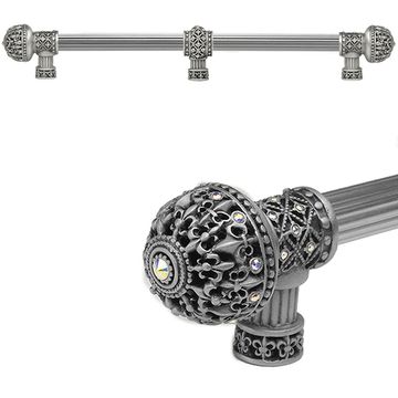 Carpe Diem Versailles Center Brace Reeded Large Finial Pull - Auroreimage