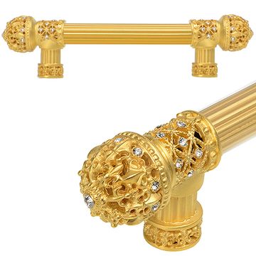 Carpe Diem Versailles Fleur De Lys Reeded Small Finial Pull - Clearimage