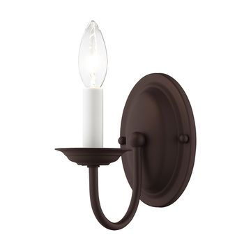Livex Lighting Home Basics 1-Light Single Wall Sconceimage