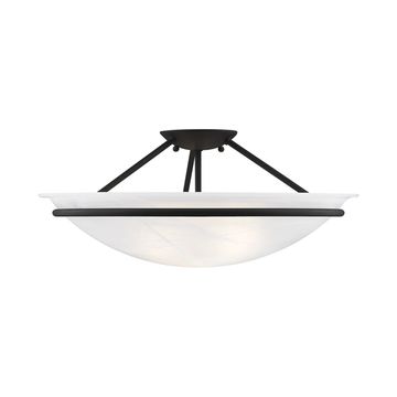 Livex Lighting Newburgh 3-Light Large Semi-Flush Ceiling Lightimage