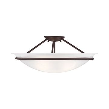 Livex Lighting Newburgh 3-Light Large Semi-Flush Ceiling Lightimage