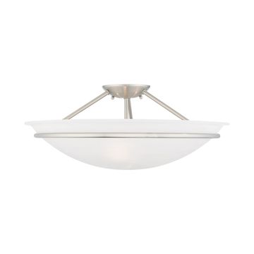 Livex Lighting Newburgh 3-Light Large Semi-Flush Ceiling Lightimage