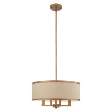 Livex Lighting Park Ridge 4-Light Antique Gold Chandelierimage