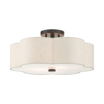 Livex Lighting Solstice 3-Light Large Semi-Flush Ceiling Lightimage