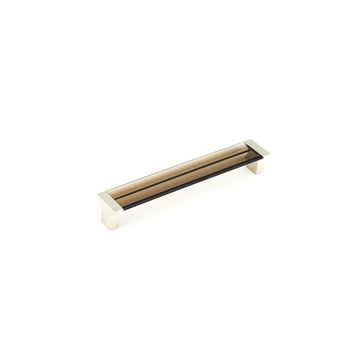 Schaub Positano Satin Nickel Smoke Cabinet Pullimage