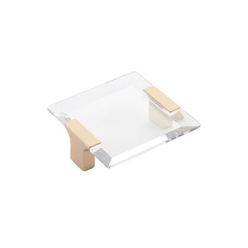 Schaub Positano Clear Satin Brass Cabinet Pullimage