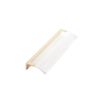 Schaub Positano Satin Brass Clear Edge Cabinet Pullimage
