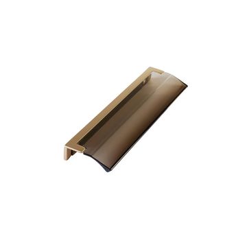Schaub Positano Satin Brass Smoke Edge Cabinet Pullimage