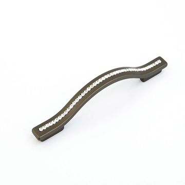 Schaub Skyevale Arched Cabinet Pull With Crystalsimage