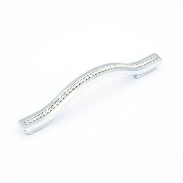 Schaub Skyevale Arched Cabinet Pull With Crystalsimage