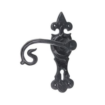 FLEUR-DE-LIS DOOR SET WITH RAT TAIL LEVERimage