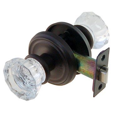 PASSAGE GLASS KNOB DOOR SET WITH 2 3/4 ROSETTEimage