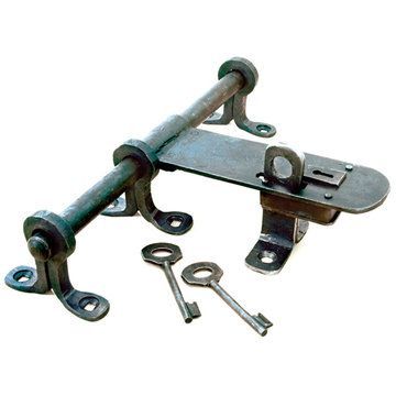 Restorers 13” Iron Aldrop Latch with Keyed Lockimage