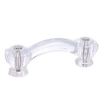 Fluted Glass Drawer Pull ~ Clear Fluted Glass Drawer Pull ~ Clear
