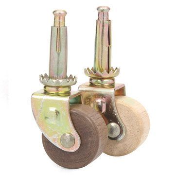 STEEL CASTER WITH WOOD WHEELimage