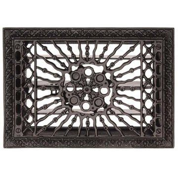 Cast Iron 13 1/2” Sun Design Floor Registerimage